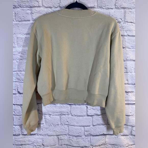 Tna Aritzia CozyAF Beige Fleece Cropped Sweatshirt Size M - Picture 7 of 7